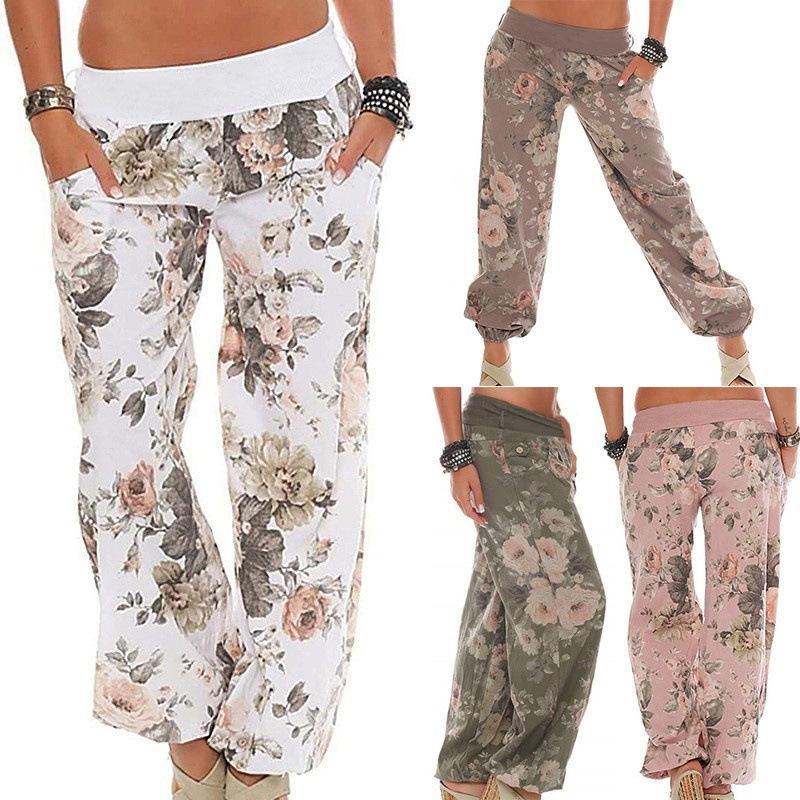 Comfy Vintage Floral Print Lounge Pants - Theone Apparel