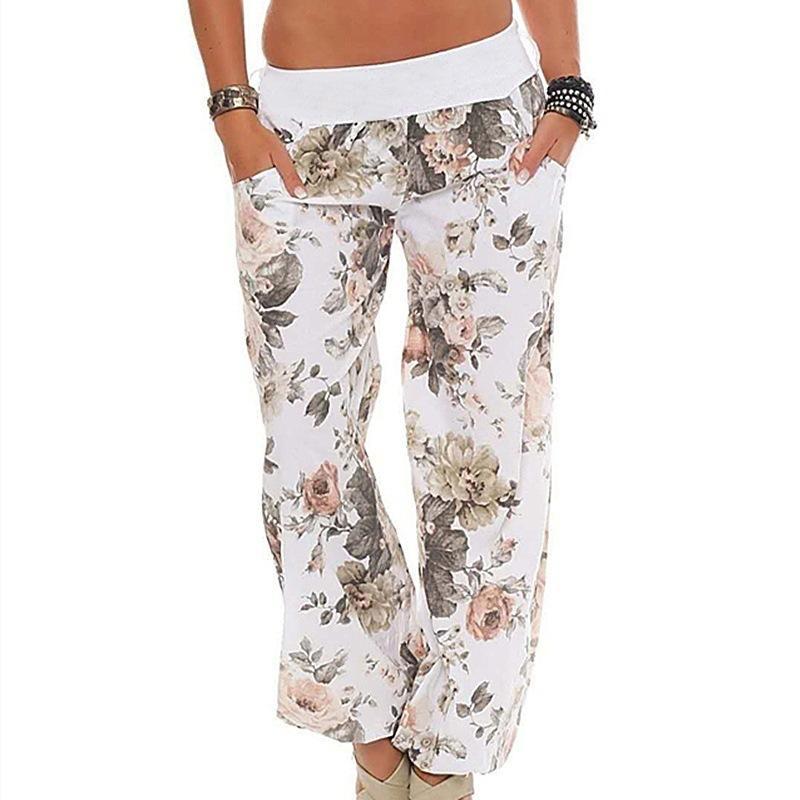 Comfy Vintage Floral Print Lounge Pants - Theone Apparel