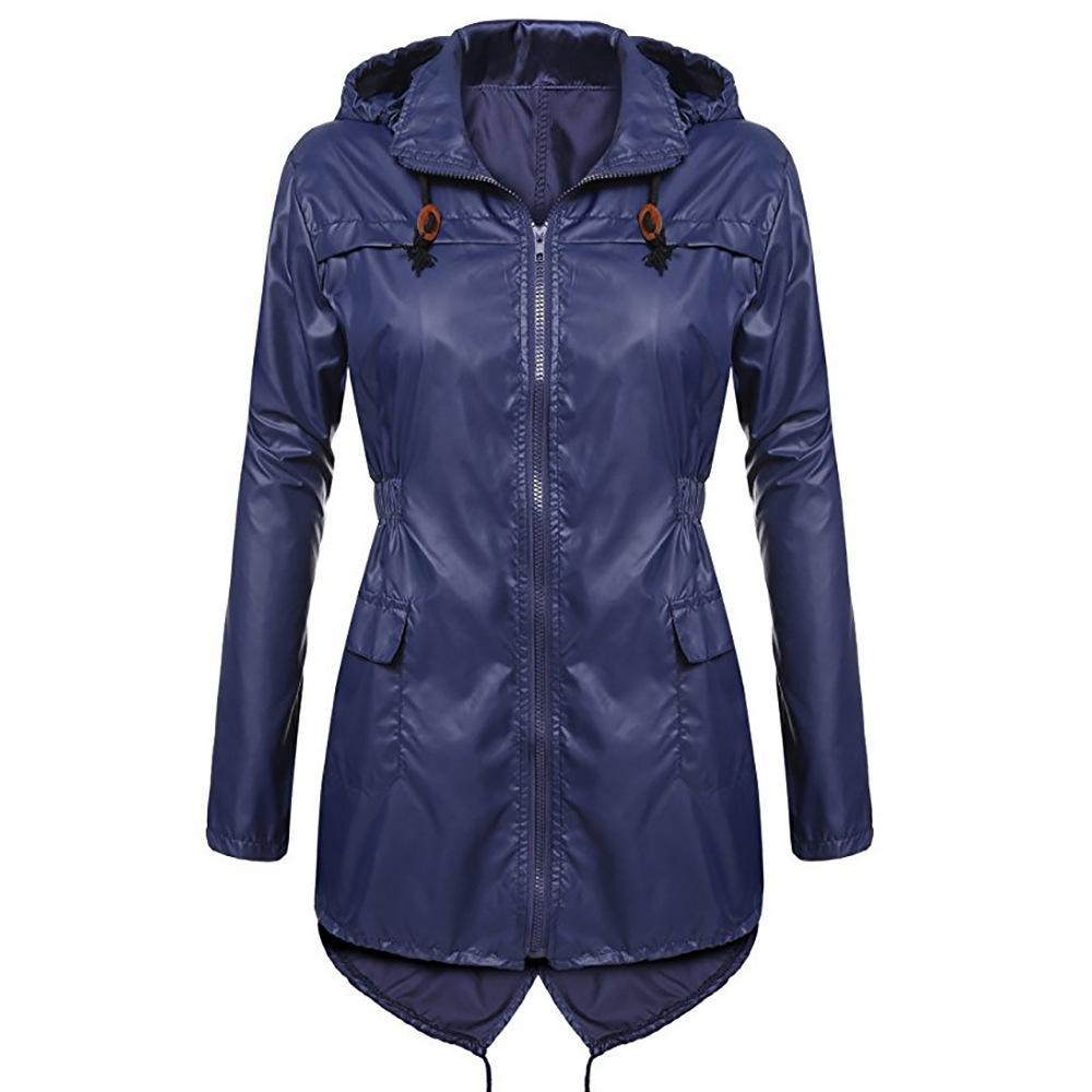 Chaqueta impermeable con cremallera completa