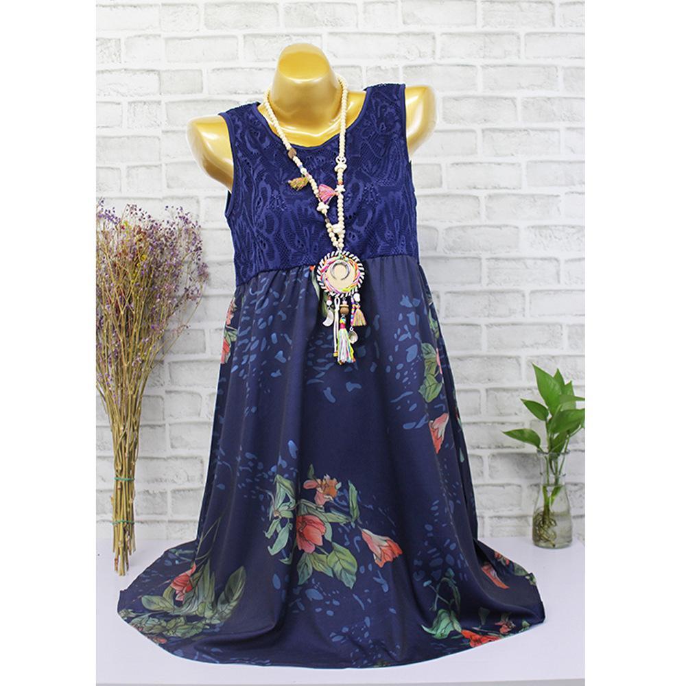 Spitze und Blumensträuße Sommerkleid