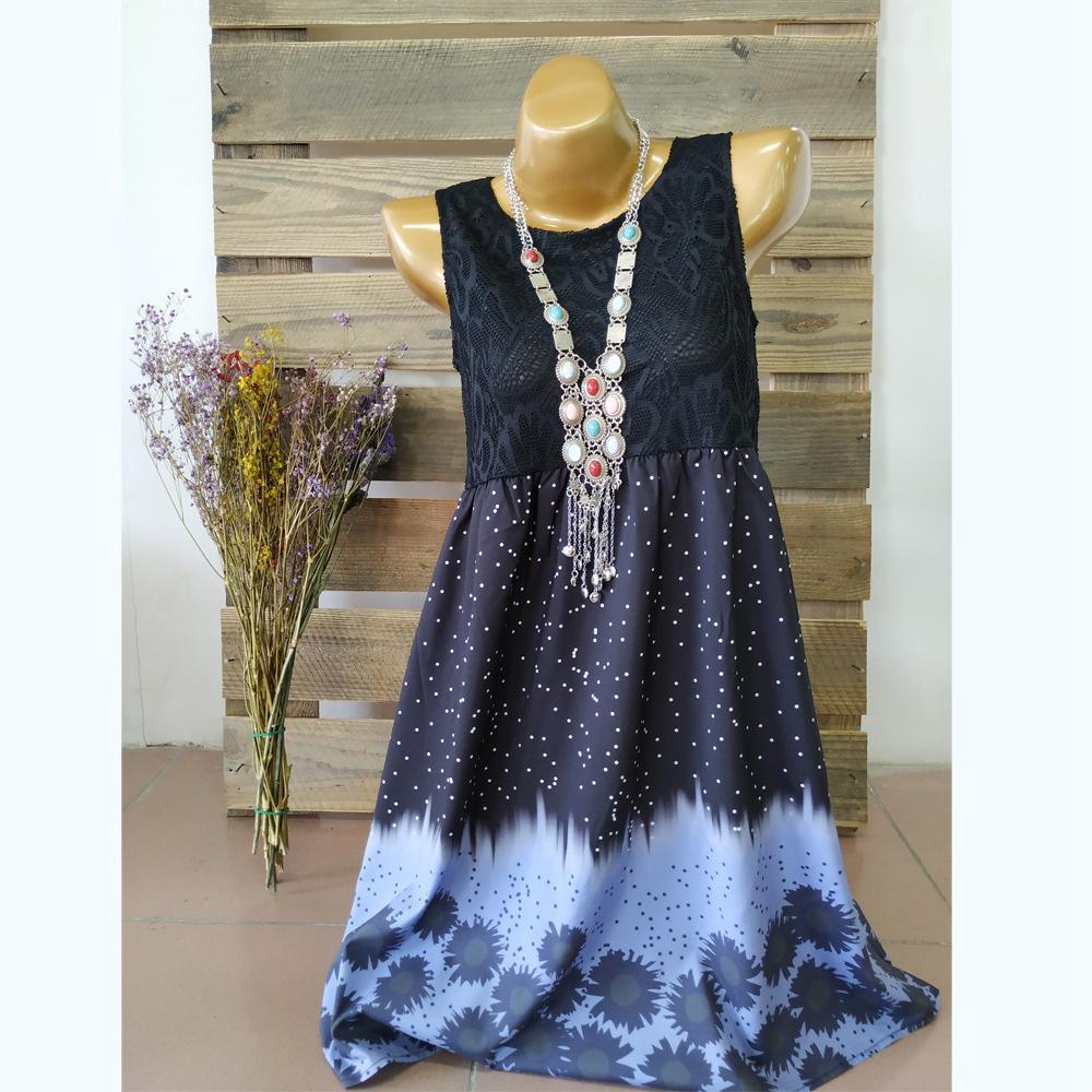 Lacy Dots Strapless Summer Dress