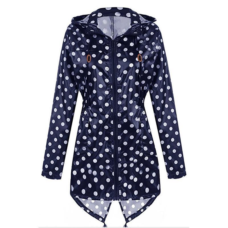 Mantel parit hoodie polka dot