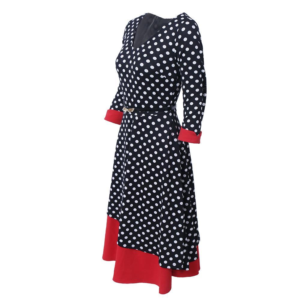 Double Layered Polka Dot Dress - Theone Apparel