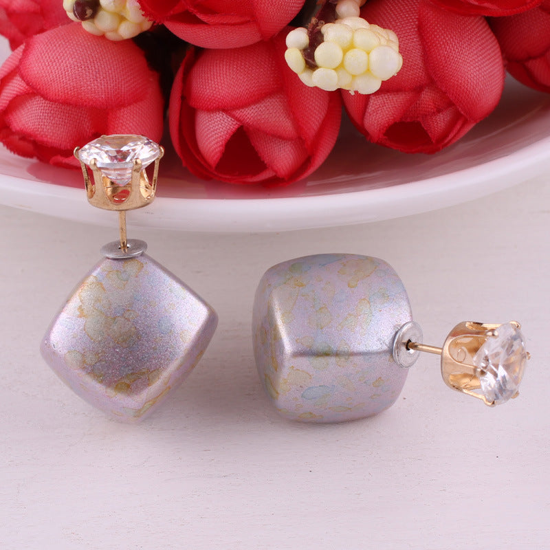 Dusty Rose Silver Feather Earrings-Light Pink-Theone Apparel