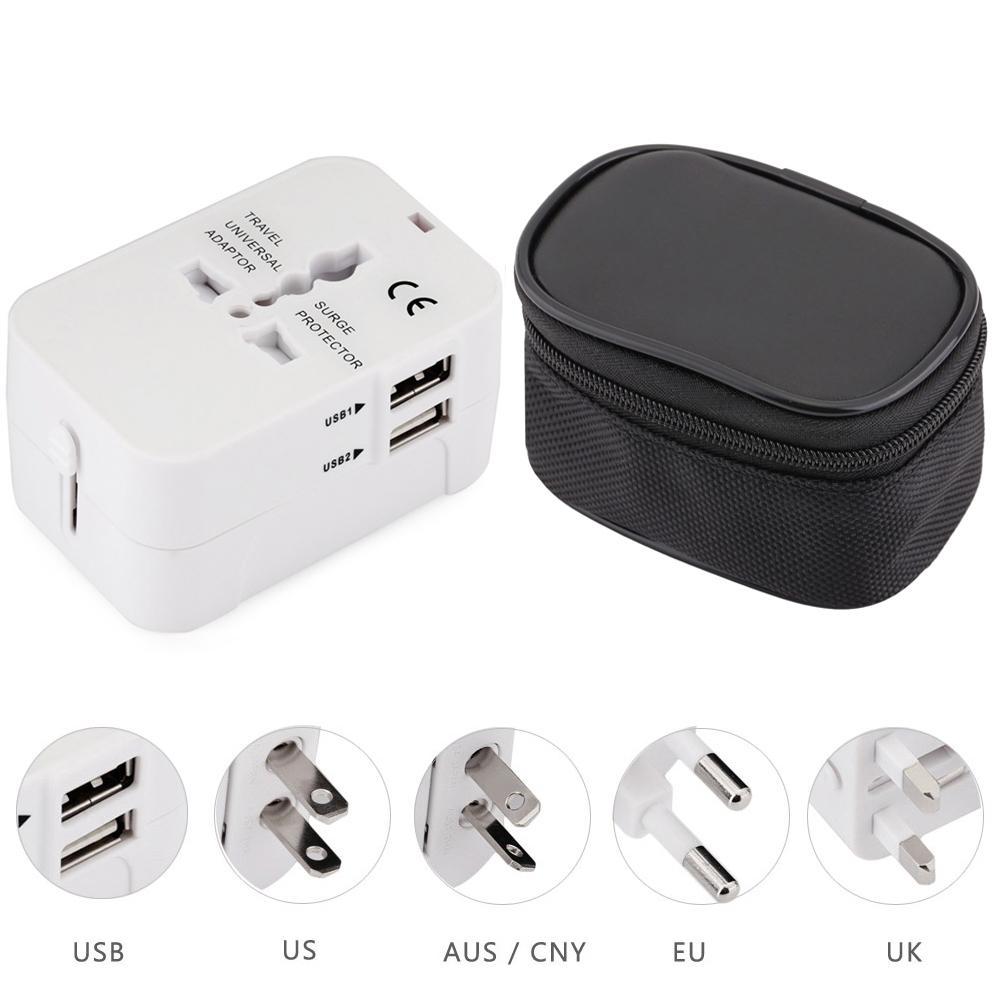 External Universal Dual USB Charging Port-White-Theone Apparel