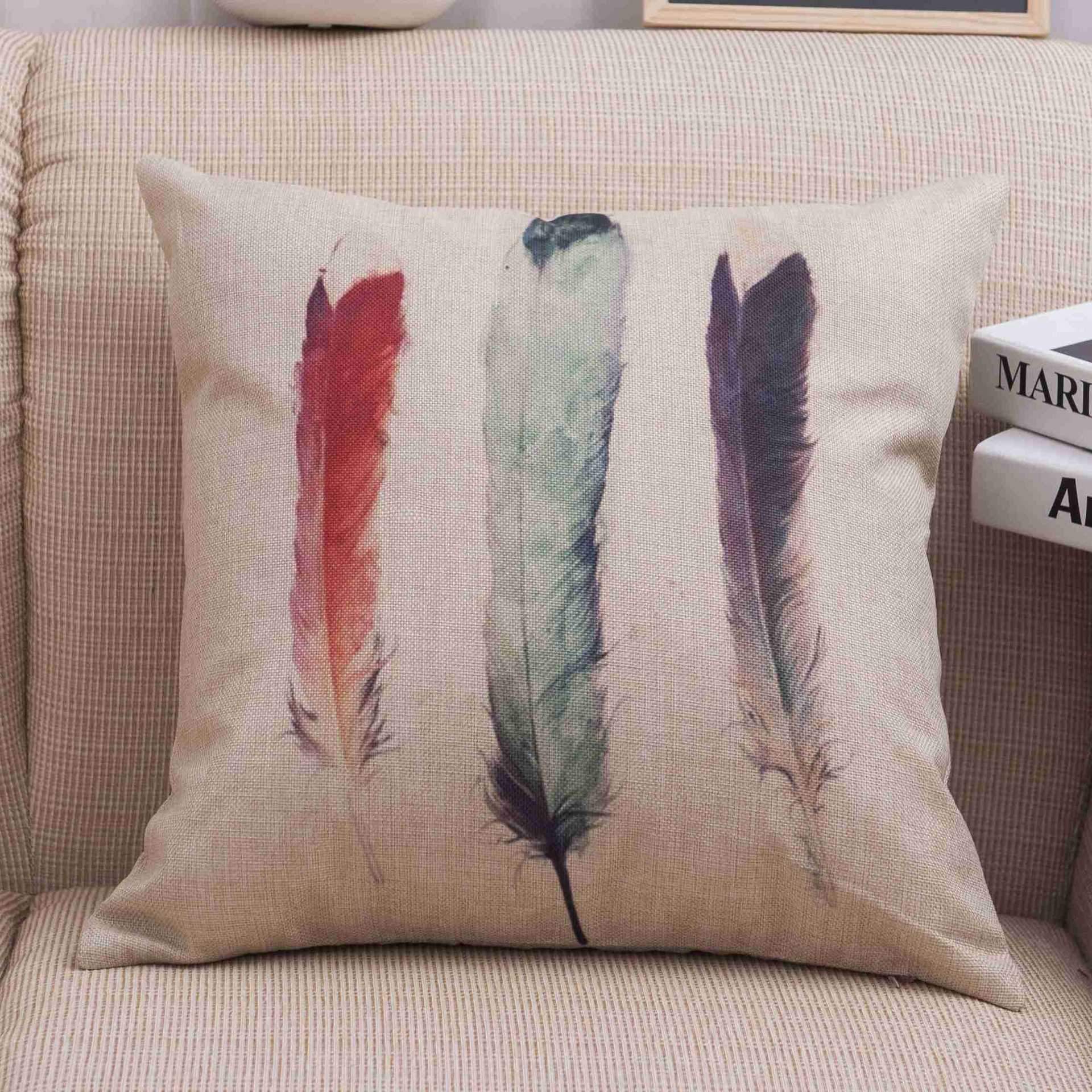 Feather Fascination Printed Pillow Covers