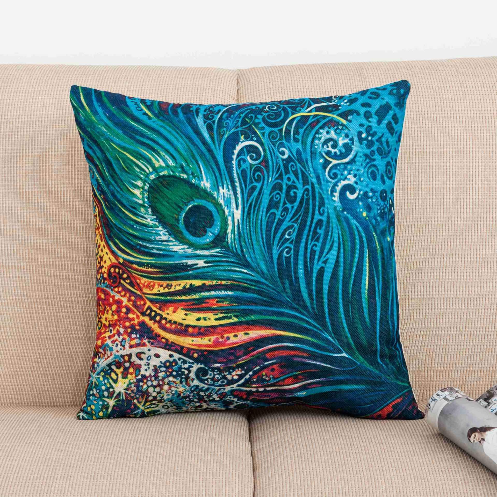 Penutup bantal persegi berbulu