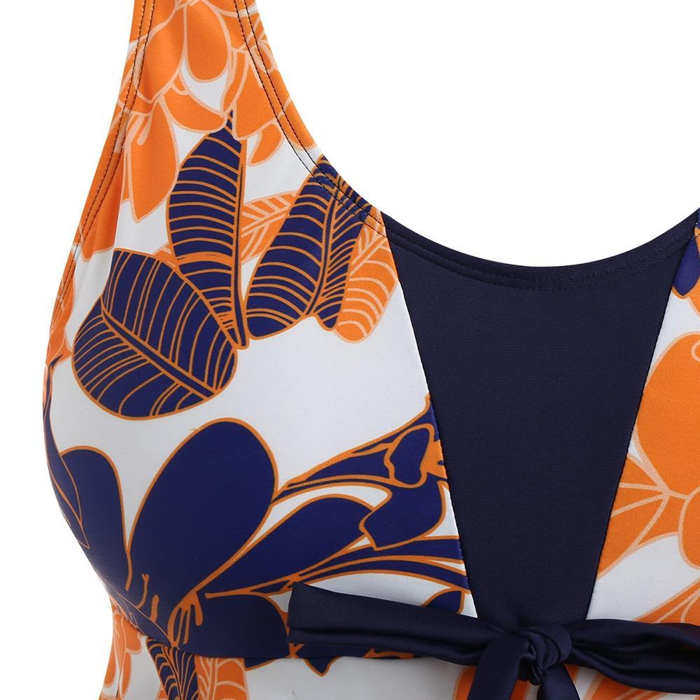 Floral Plus Size Tankini Set