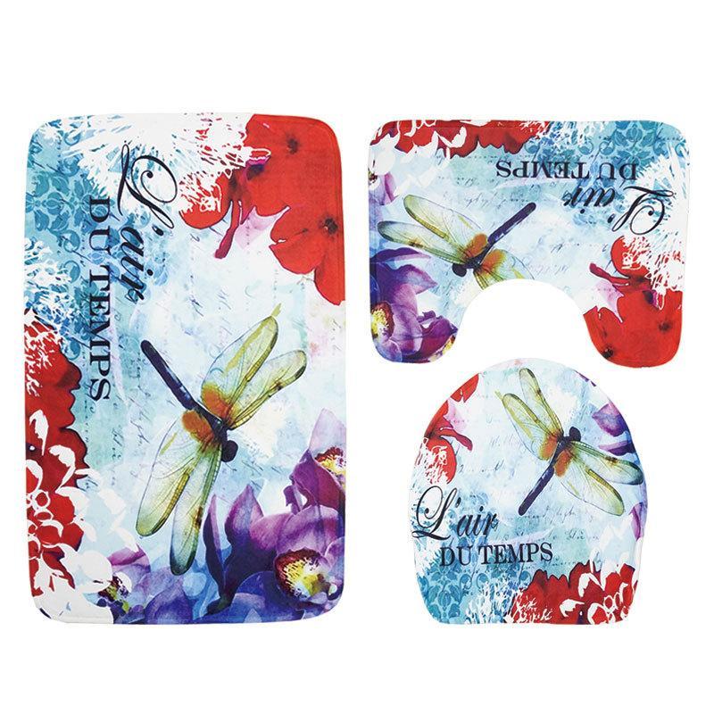 Flowers and The Sea Bath Mat Sets