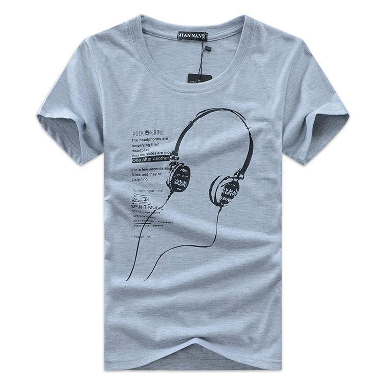 Música é camisa de fone de ouvido da vida