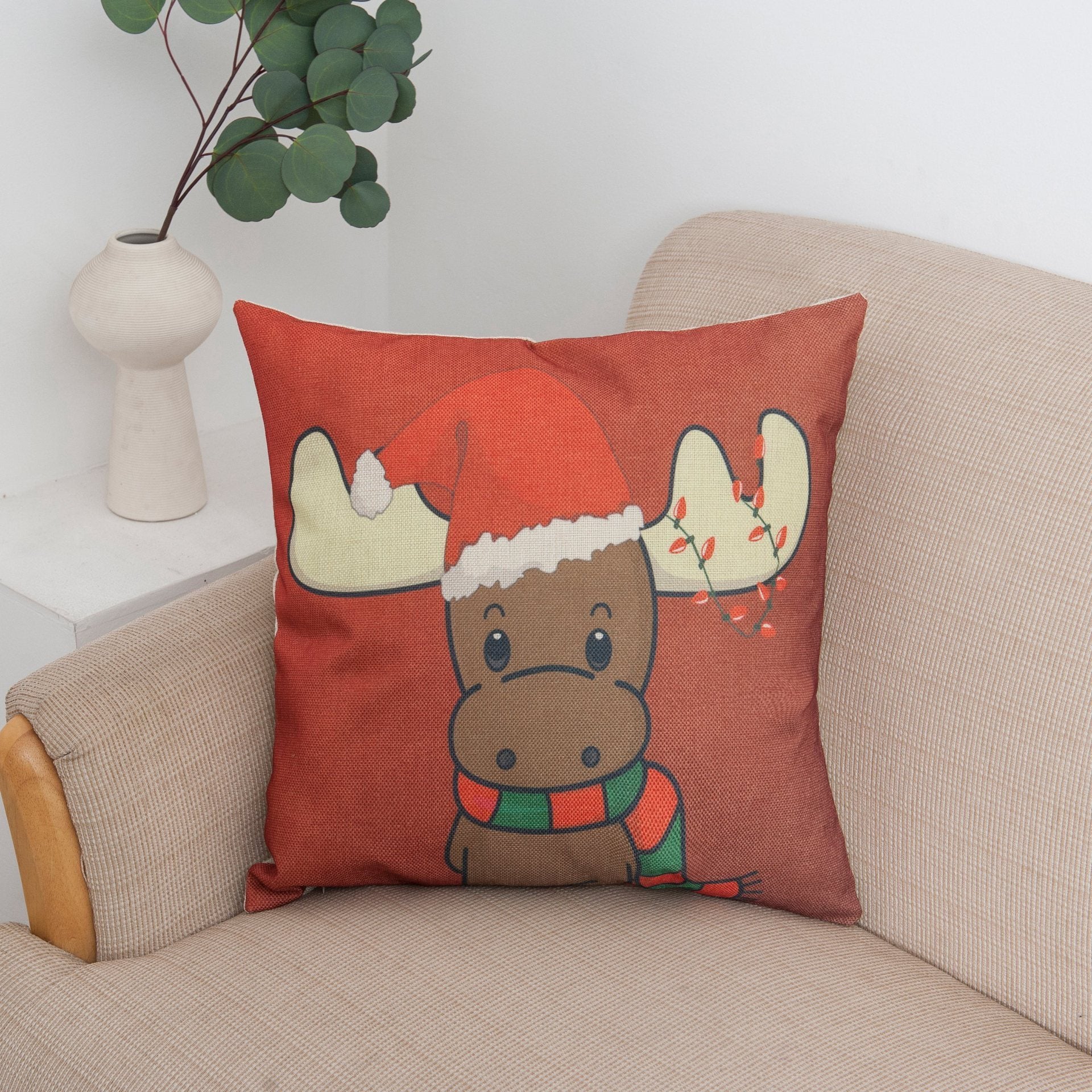 ハッピーホリデークリスマス枕カバー