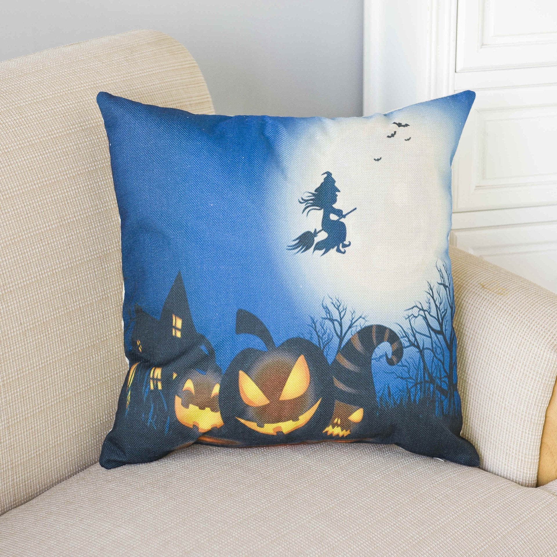 Haunted Halloween Print Pillow Covers-601-0051-S24-Theone Apparel