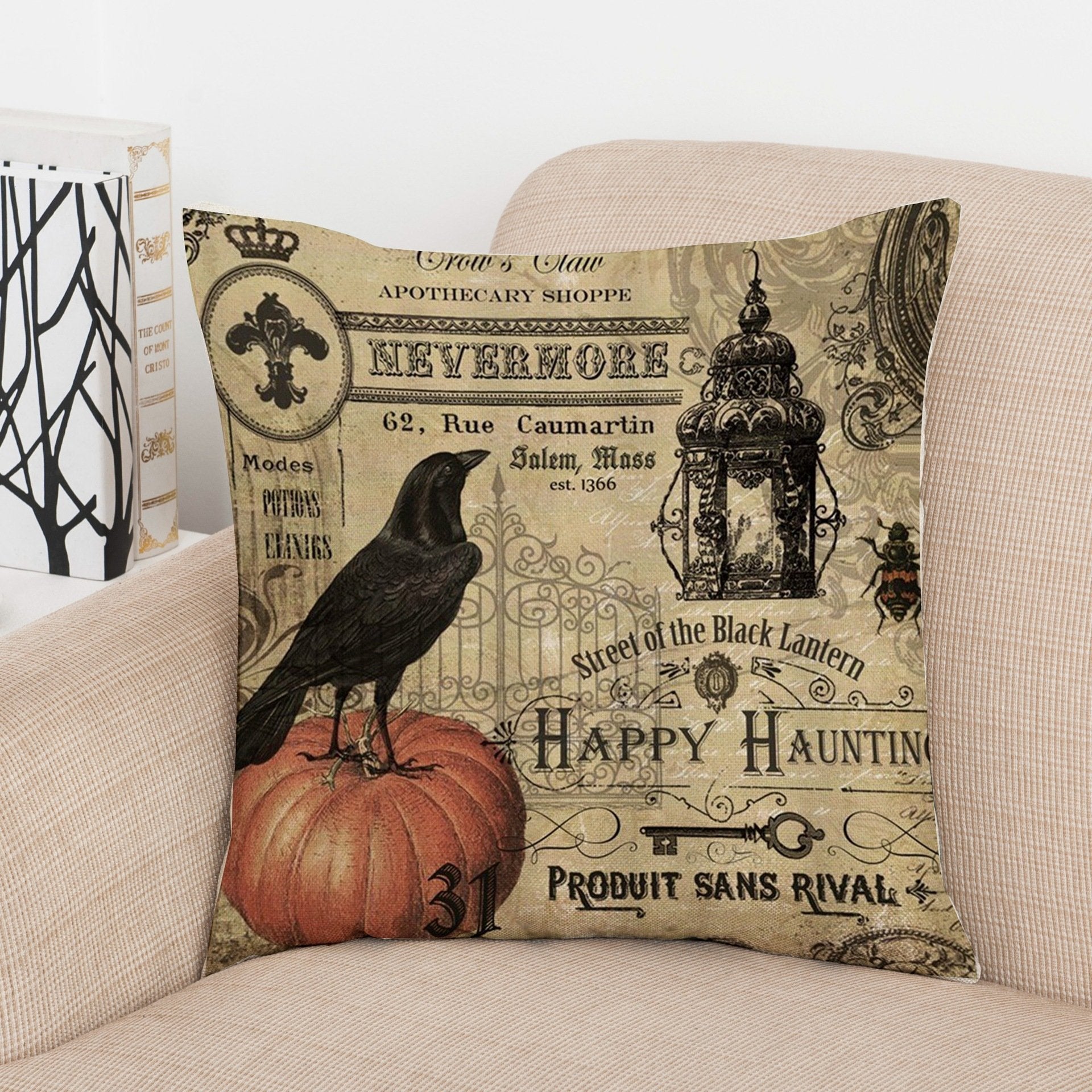 Haunted Halloween Print Pillow Covers-601-0051-S25-Theone Apparel