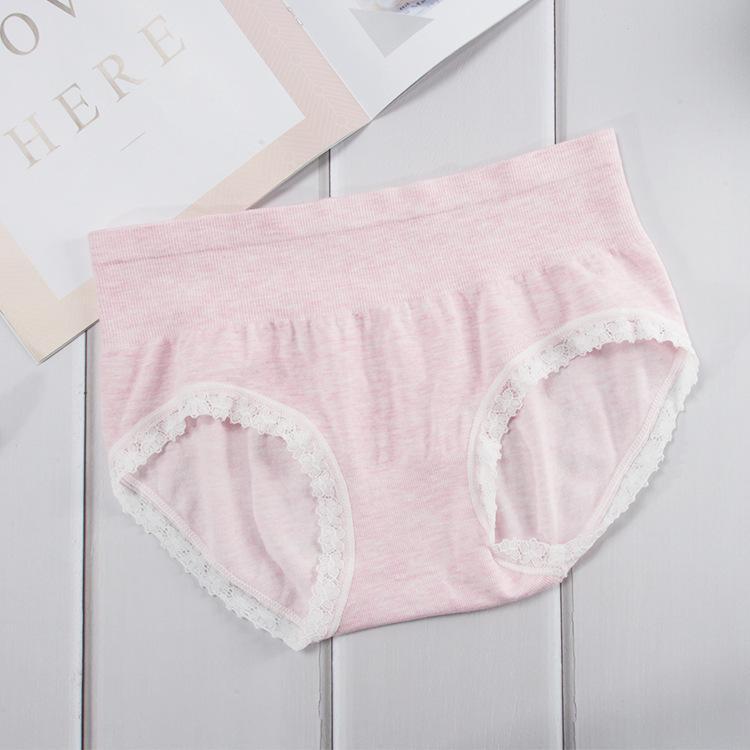Heather Gray Lace-Trimmed Panty-Pink-Theone Apparel