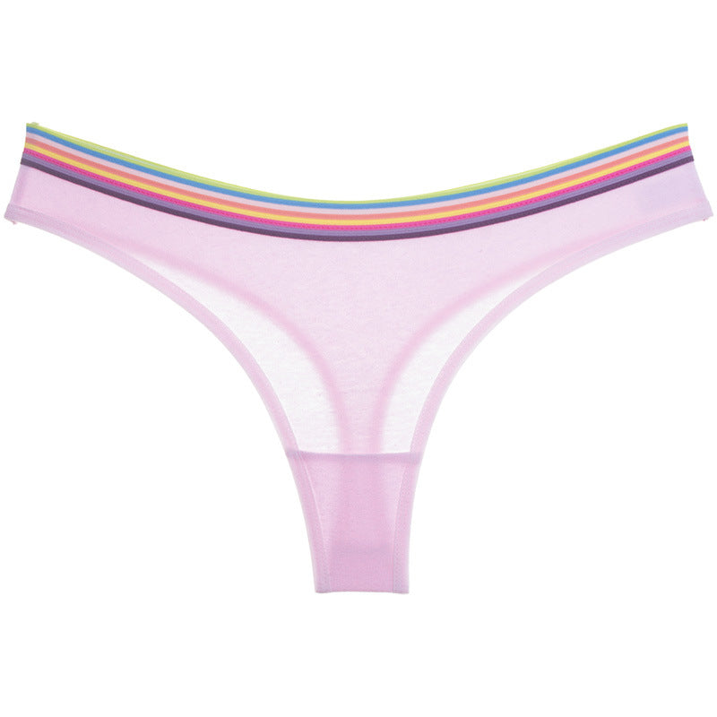 Hip Strap Ruffle Top Thong-Pink-Theone Apparel