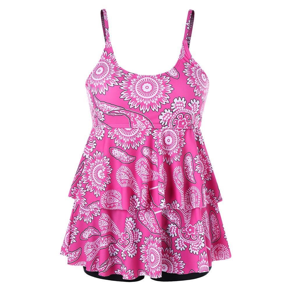 Pink plus ukuran wanita tankini