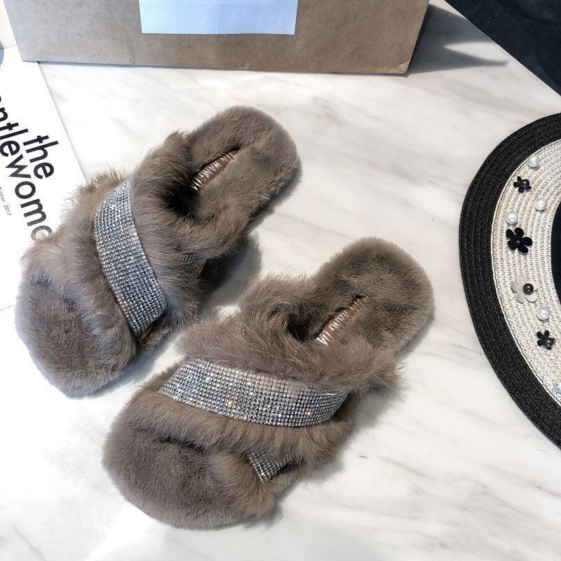 Glam Vibes bont beklede slippers