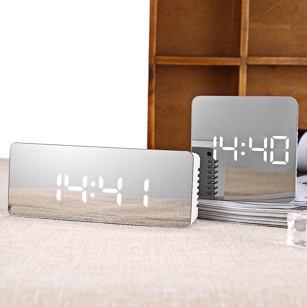 LED Time and Temperature Mirror Clock