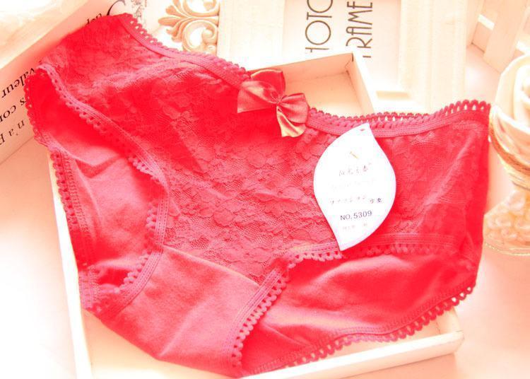 Lace Front Comfy Hipster Panty-Red-Theone Apparel