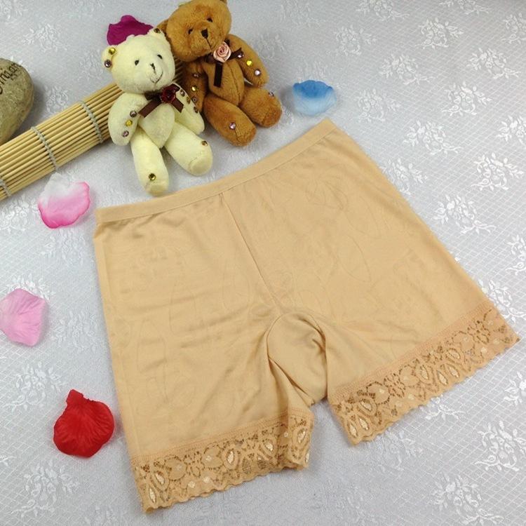 Lace Hem Long Boyshort Panty-Nude-Theone Apparel