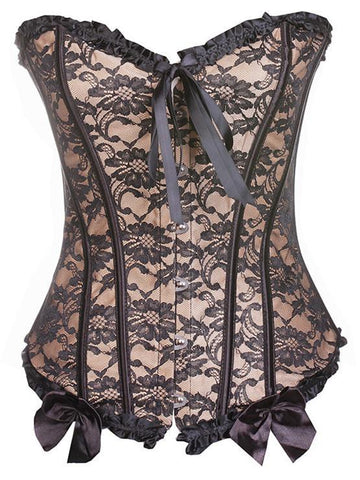 Lacy Cinch Front Corset Top - Theone Apparel