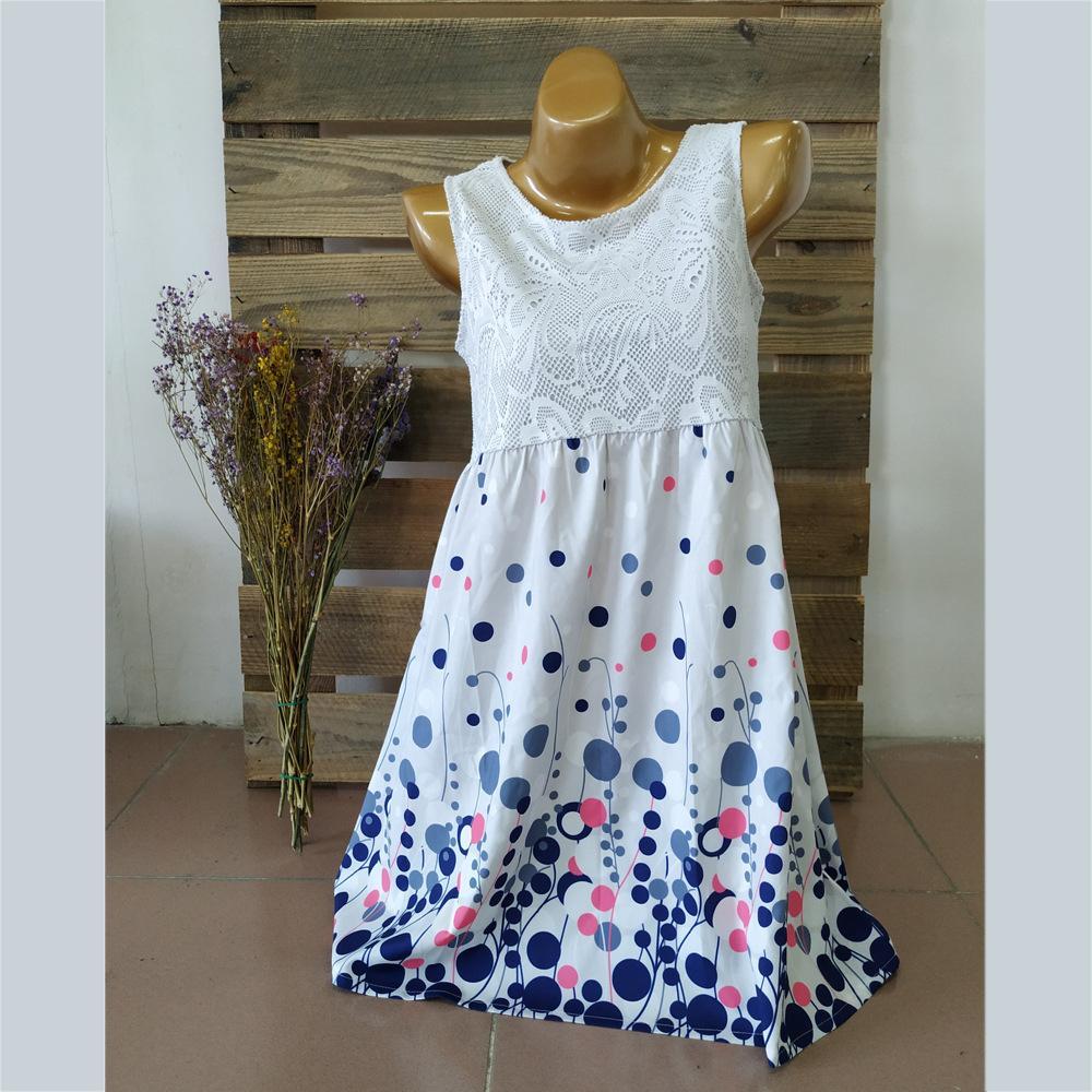 Lacy Dots Strapless Summer Dress