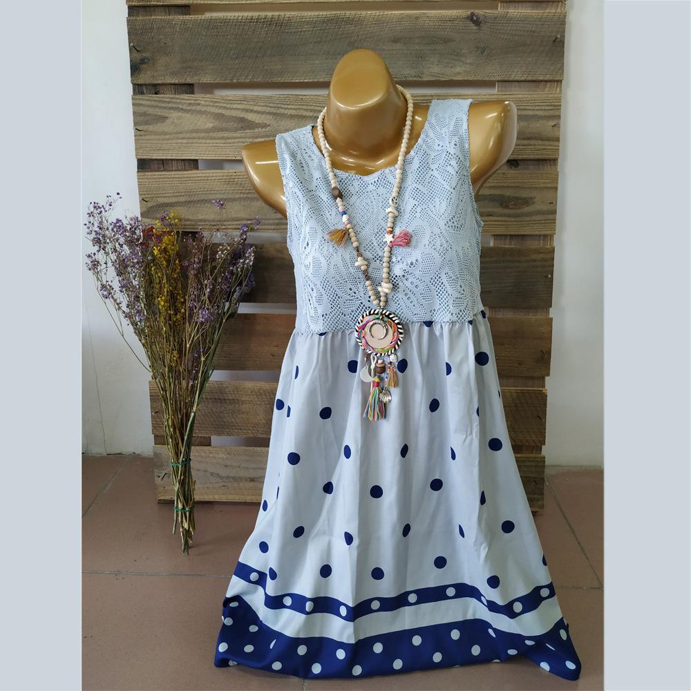 Lacy Dots Strapless Summer Dress