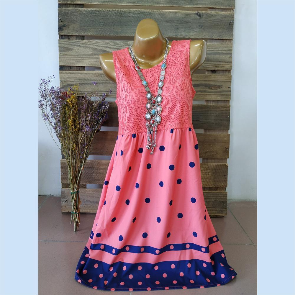 Lacy Dots Strapless Summer Dress