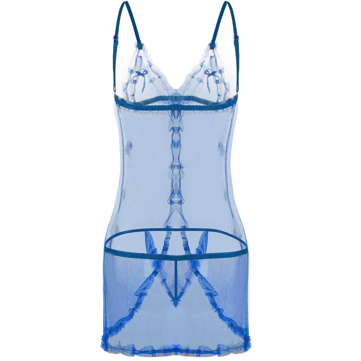Gefüttert mit durchsichtigem Babydoll aus Spitze