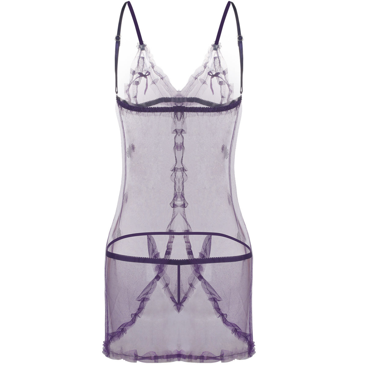 Gefüttert mit durchsichtigem Babydoll aus Spitze