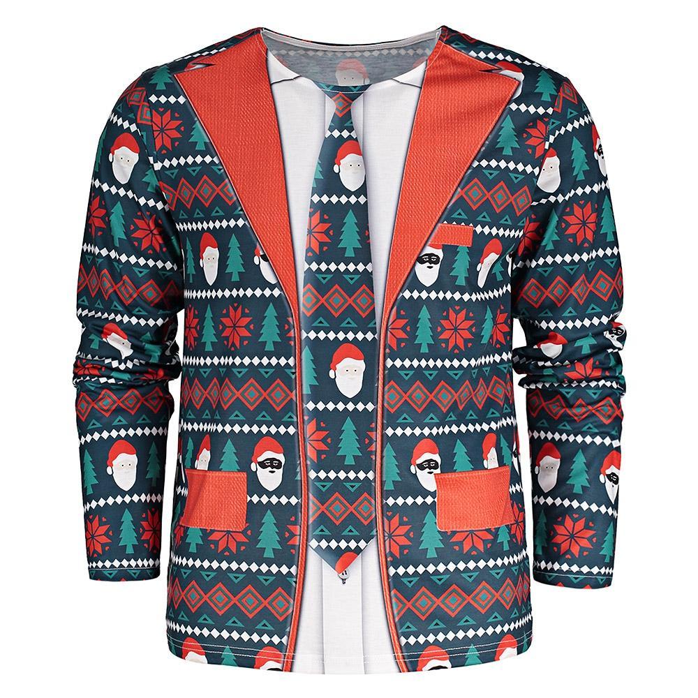 Long Sleeve Crew Neck Snowman Shirt