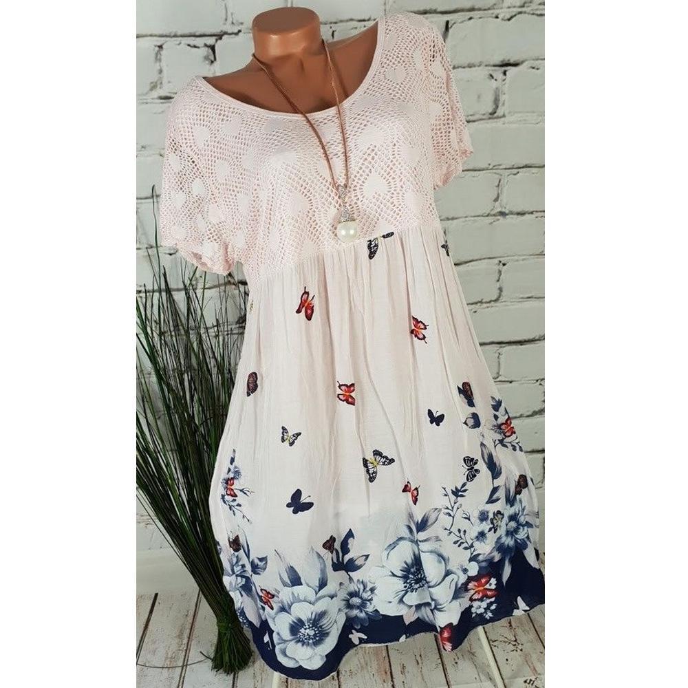 Lovely Lace Butterfly Print Dress