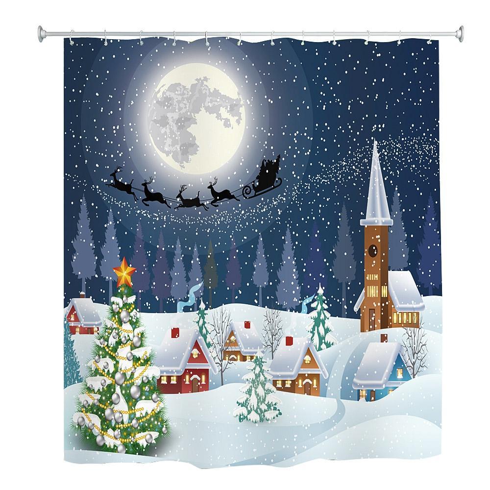 Selamat Natal 3D Shower Curtain