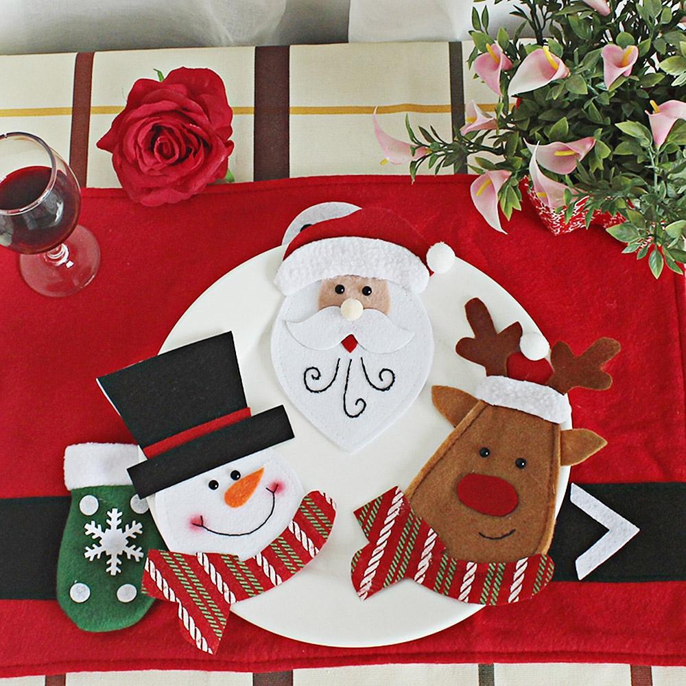 Merry Christmas Snowman Cutlery Bag