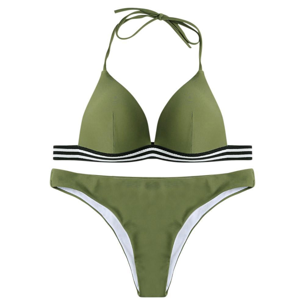 Set di bikini da signore del collo di Halter