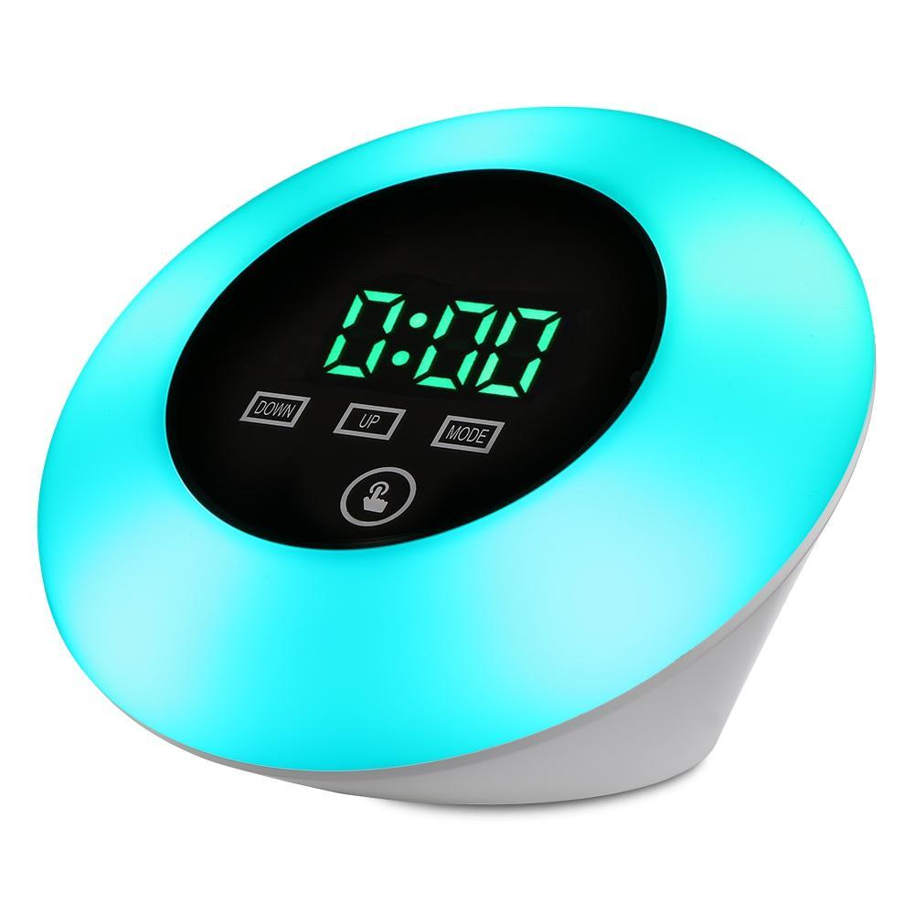 Mirror Clock With Alarm And Temperature-Green-Theone Apparel