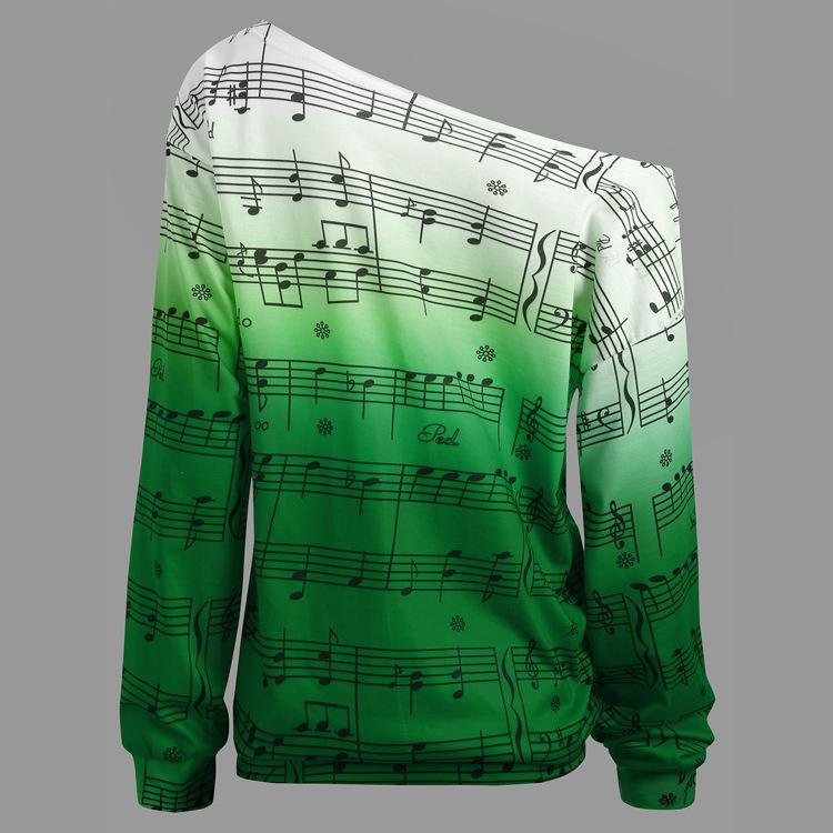 Neon Ombre Music Note Pullover