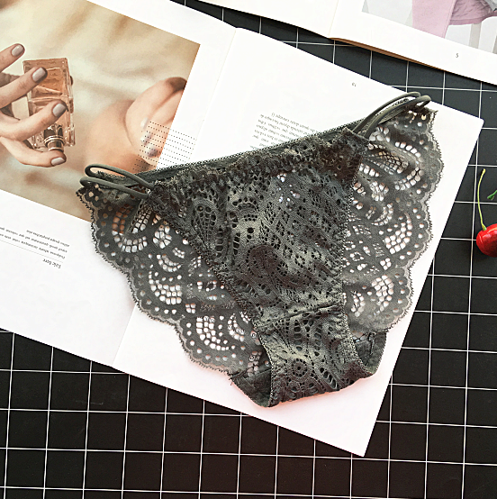 Decorative Lace Full Coverage Semi See Through Underwear