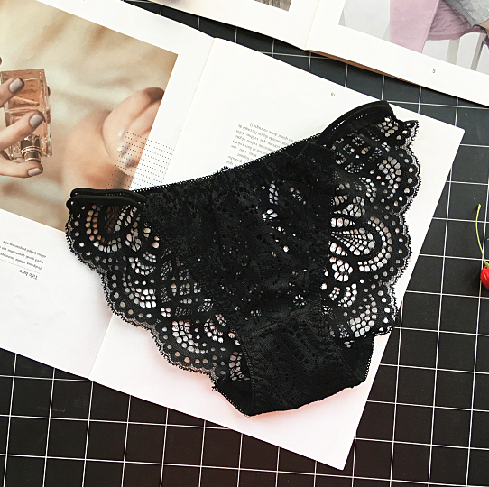 Decorative Lace Full Coverage Semi See Through Underwear