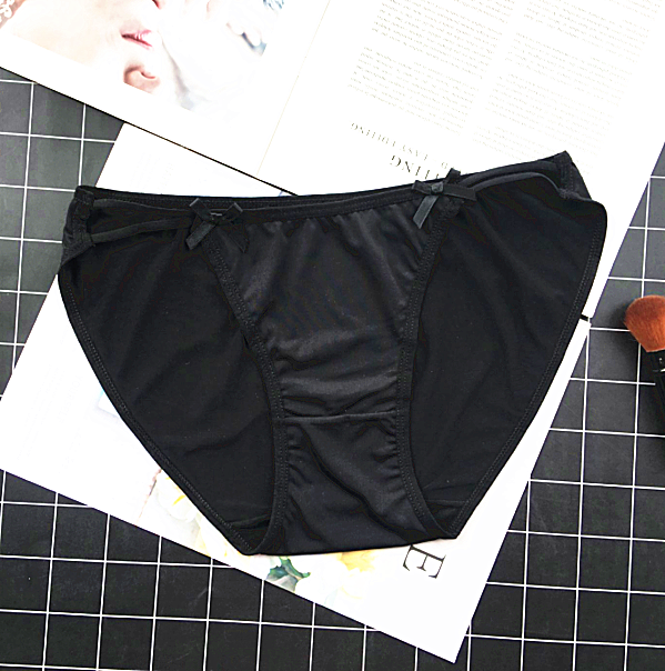 Full Coverage Low Waist Opaque Panties with Bows