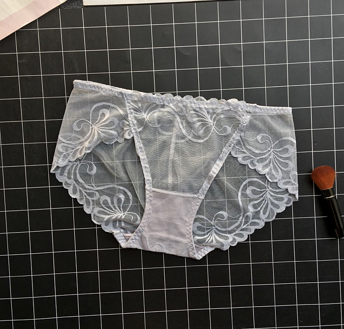 Kijk door kanten slipje met een lage taille ontwerp