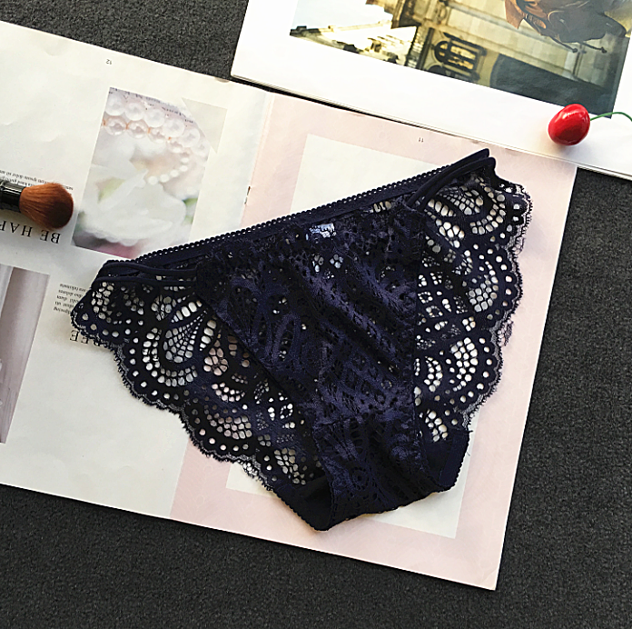 Decorative Lace Full Coverage Semi See Through Underwear
