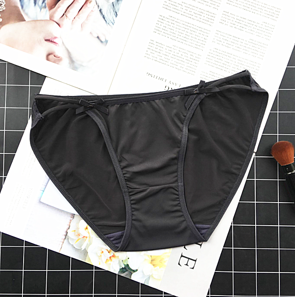 Full Coverage Low Waist Opaque Panties with Bows