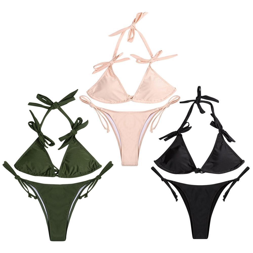 Padded Bowknot Womens Bikini Set