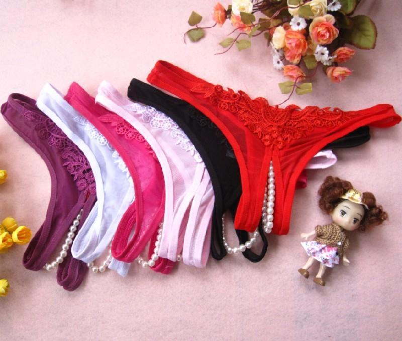 Pearly Secret Cheeky Crotchless Panties