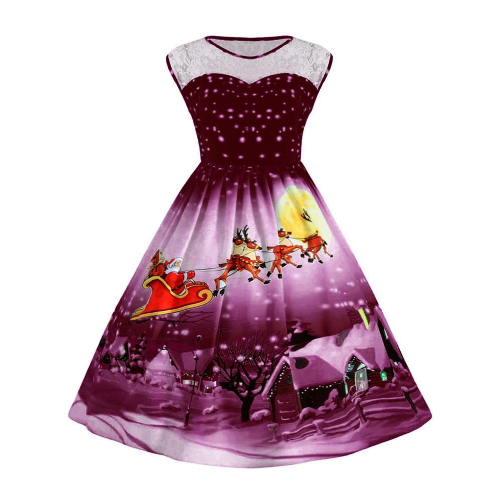 Plus Size Vintage Christmas Ball Dress