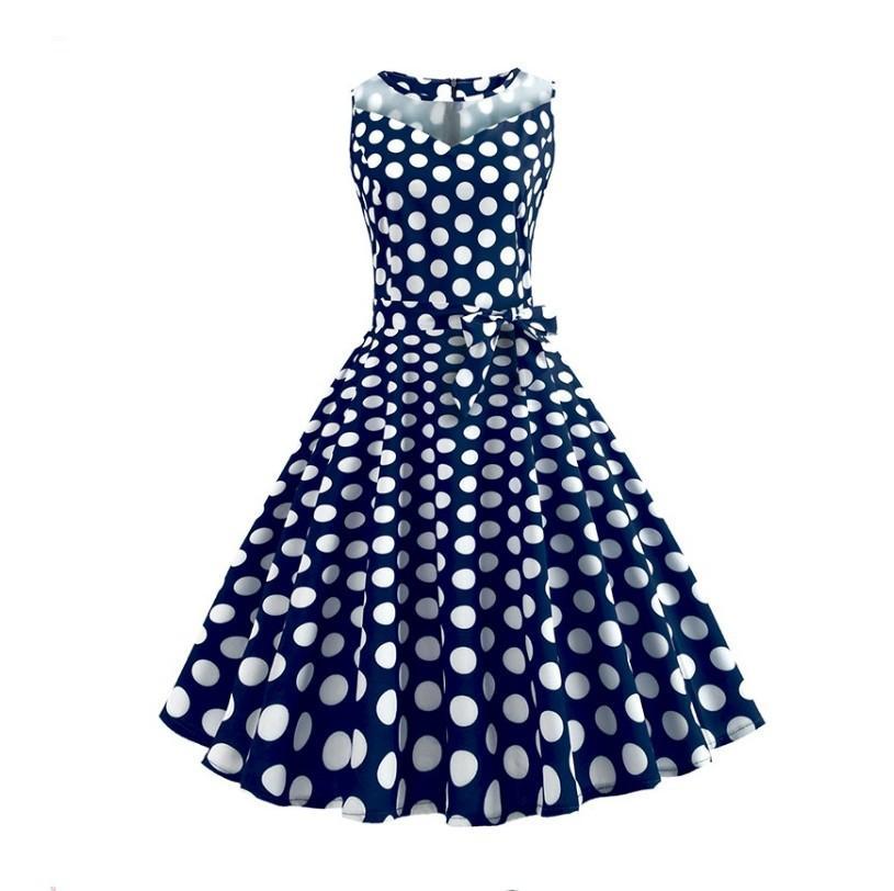 Tendências pop Polka Dot Print Dress