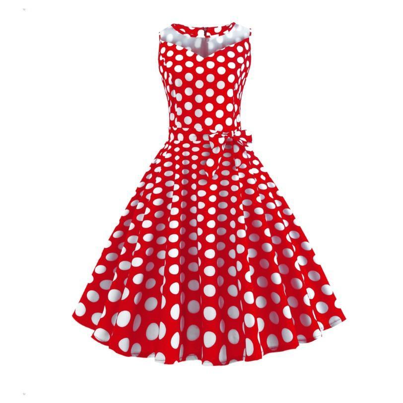 Tendências pop Polka Dot Print Dress