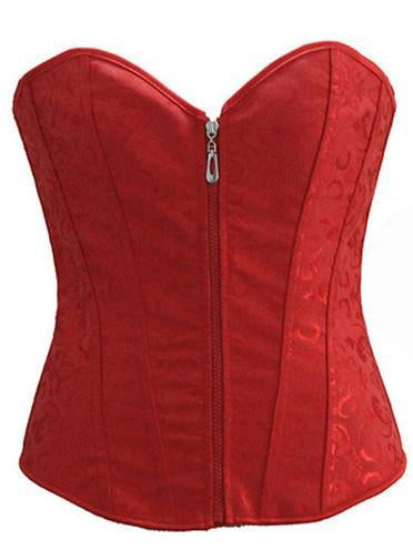 Corsetto di lingerie a tazza completa con cerniera