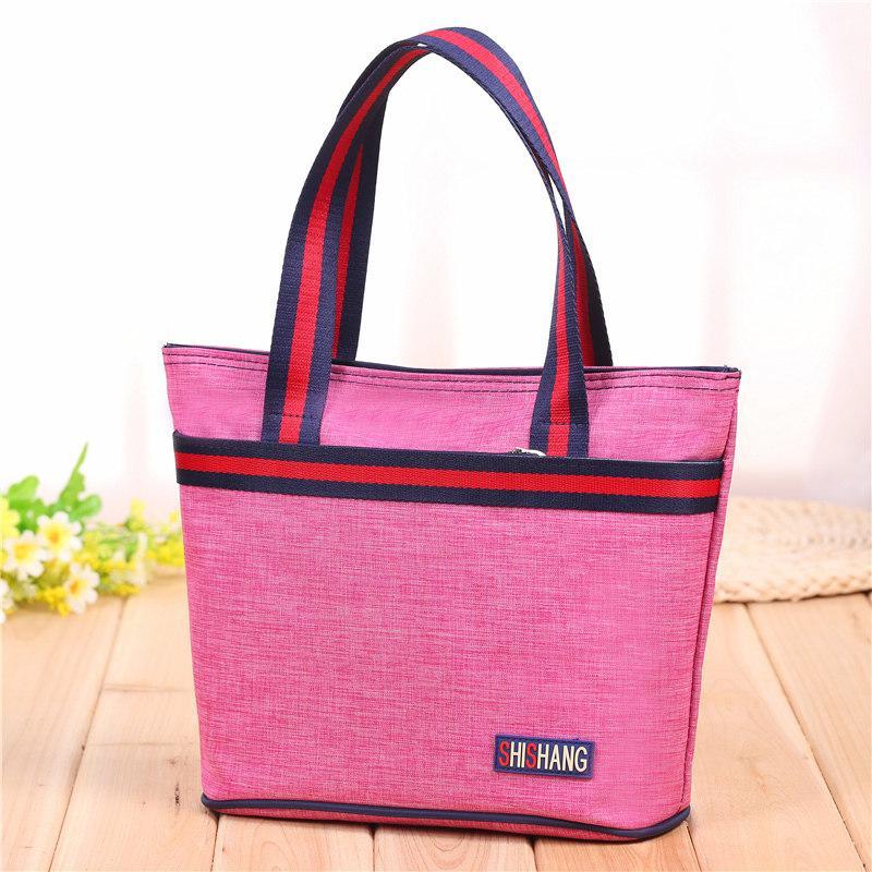 Bolso de mano tipo shopper con tiras